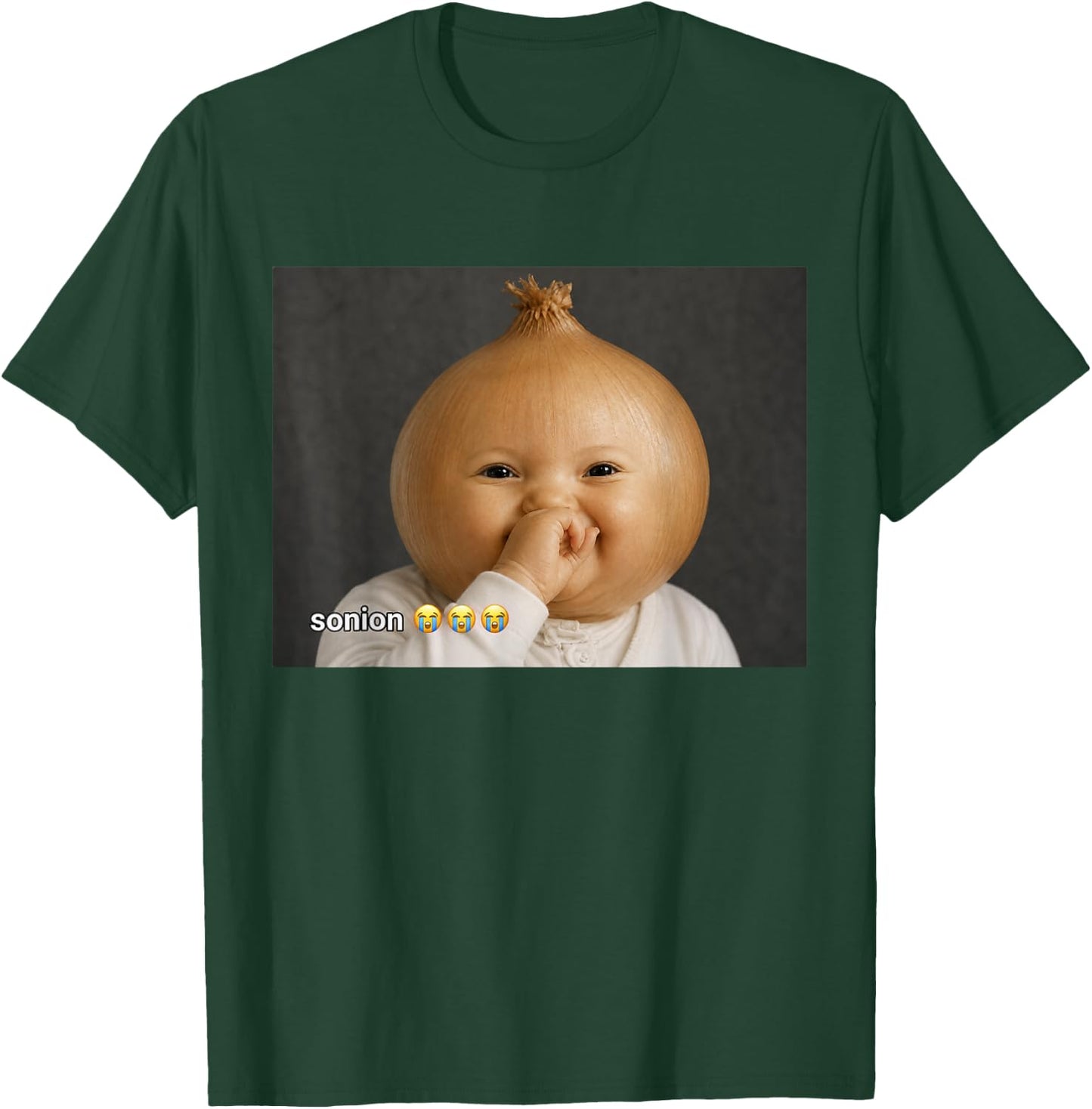 Funny Niche Ai Baby Laughing Sonion Brainrot Meme T-Shirt - T-Shirt | Forest