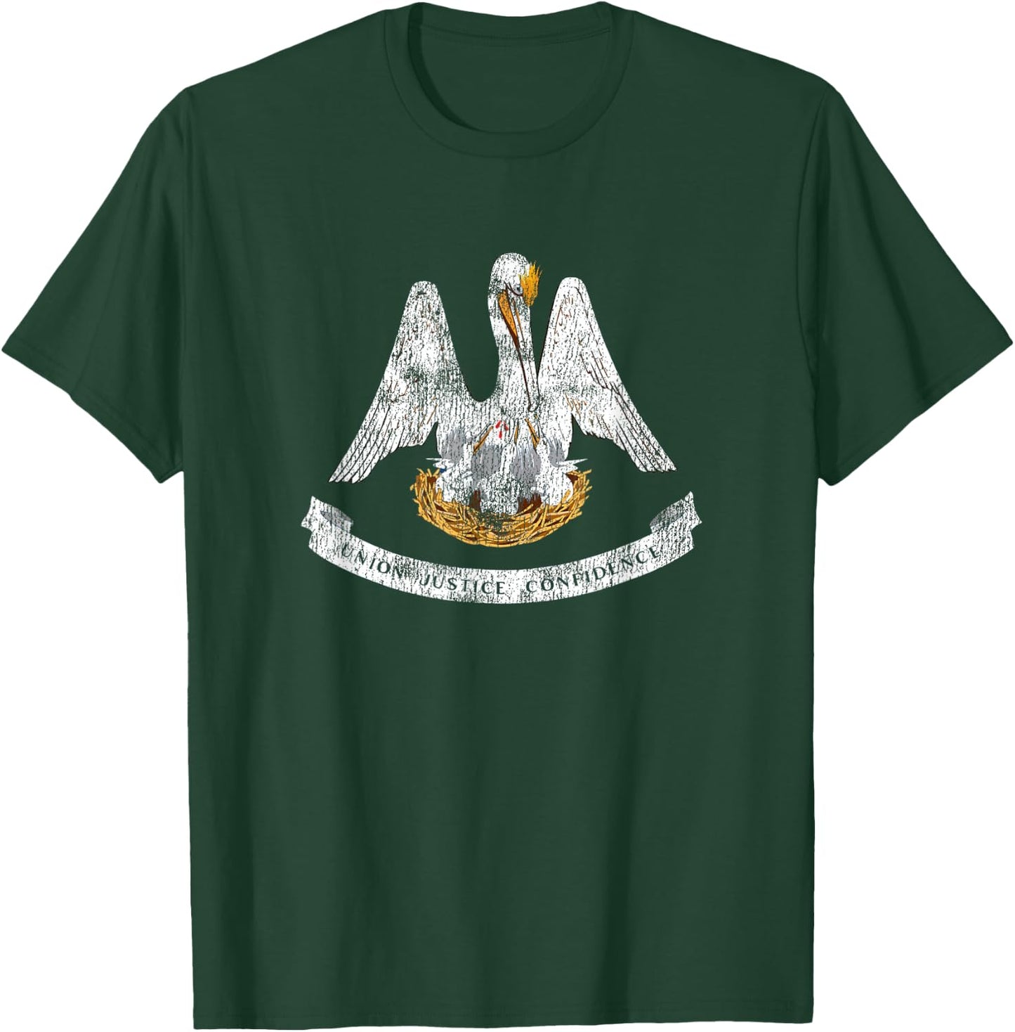Retro Louisiana Flag Souvenir T-Shirt - T-Shirt | Forest