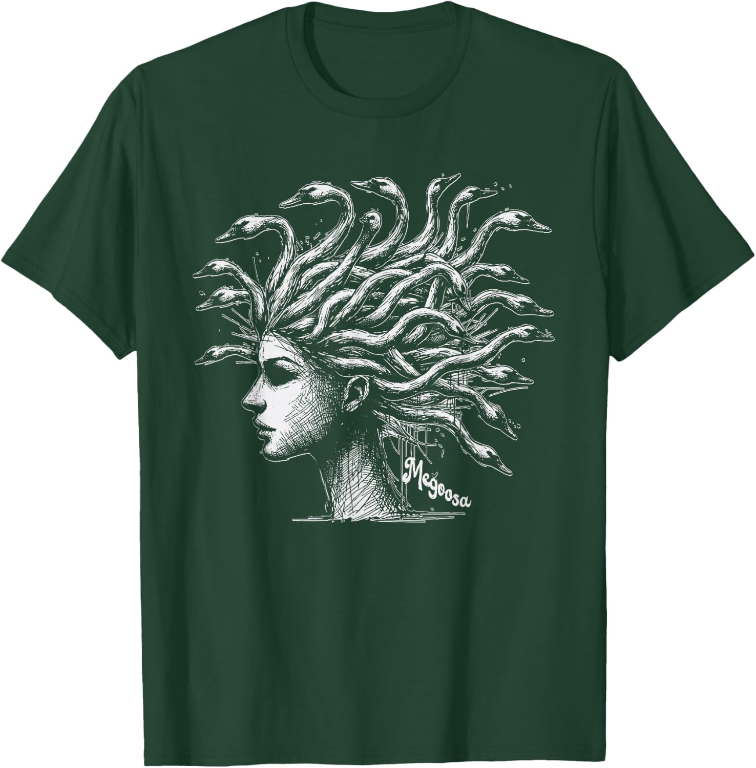 Funny Pun Medusa Snakes Greek Mythology Gorgon Megoosa T-Shirt - T-Shirt | Forest
