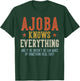 AJOBA Knows Everything Father's Day Retro Vintage T-Shirt - T-Shirt | Forest