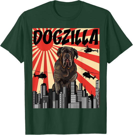 Funny Retro Japanese Dogzilla Neapolitan Mastiff T-Shirt - T-Shirt | Forest
