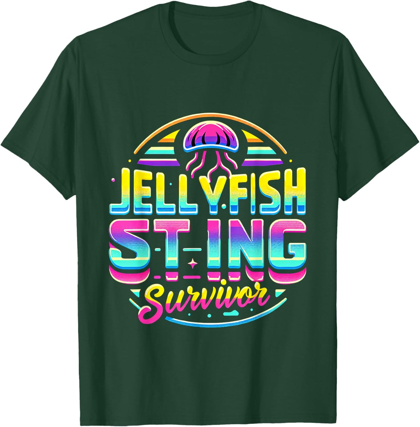 Jellyfish Sting Survivor T-Shirt - T-Shirt | Forest