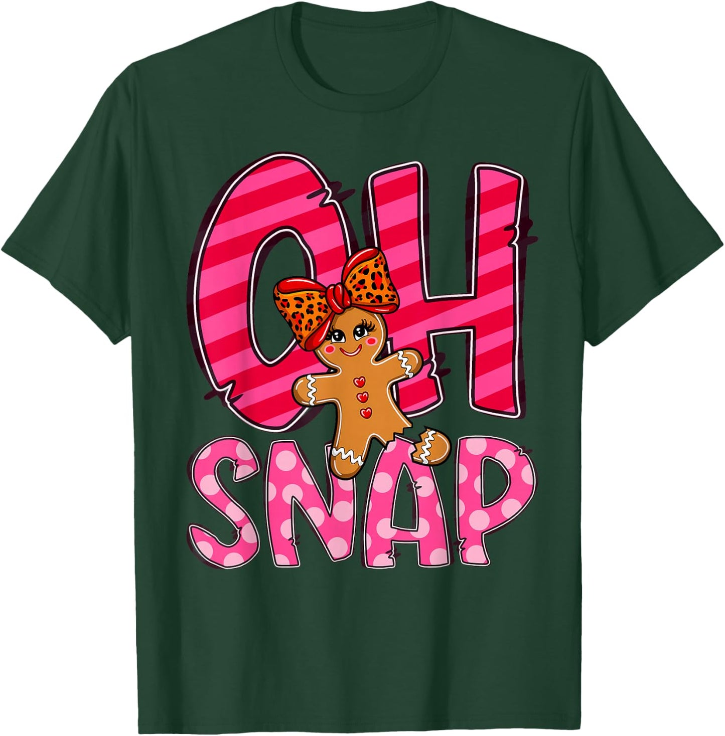 Oh Snap Gingerbread Cute Christmas Cookie Baking Team T-Shirt - T-Shirt | Forest