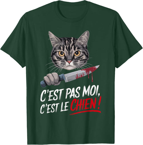 C'Est Pas Moi C'Est Le Chien, Chat Humour Sarcasm Laugh , Black, S