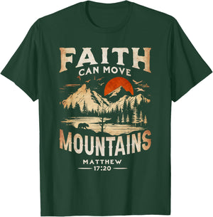 Faith Can Move Mountains Classic Art Western Matthew 17:20 T-Shirt - T-Shirt | Forest