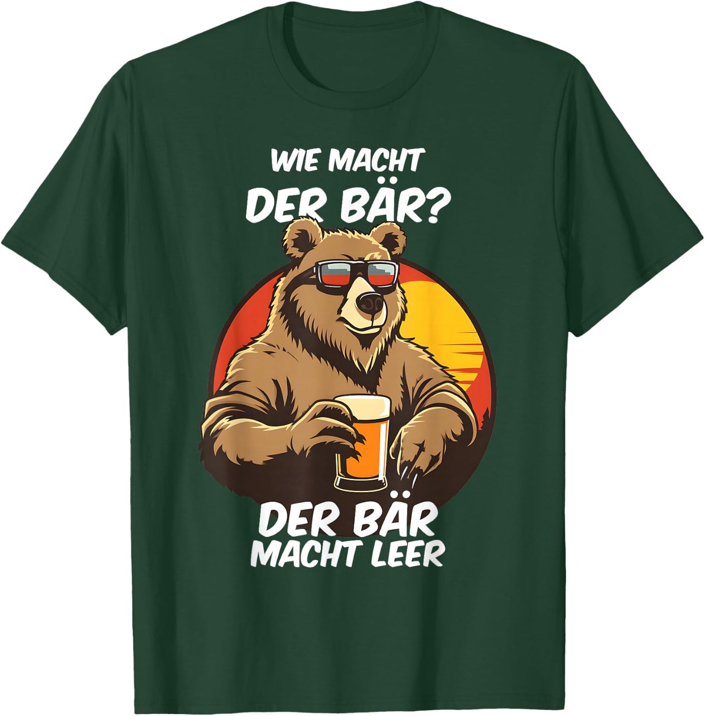 Wie macht der Bär Trinkspruch Fun Bear Beer Drinking Stag Night Beer Lovers Black Small T-Shirt - T-Shirt | Forest