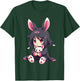 Chibi Gothic Bunny Anime Girl Aesthetic E-Girl Grunge Style T-Shirt - T-Shirt | Forest