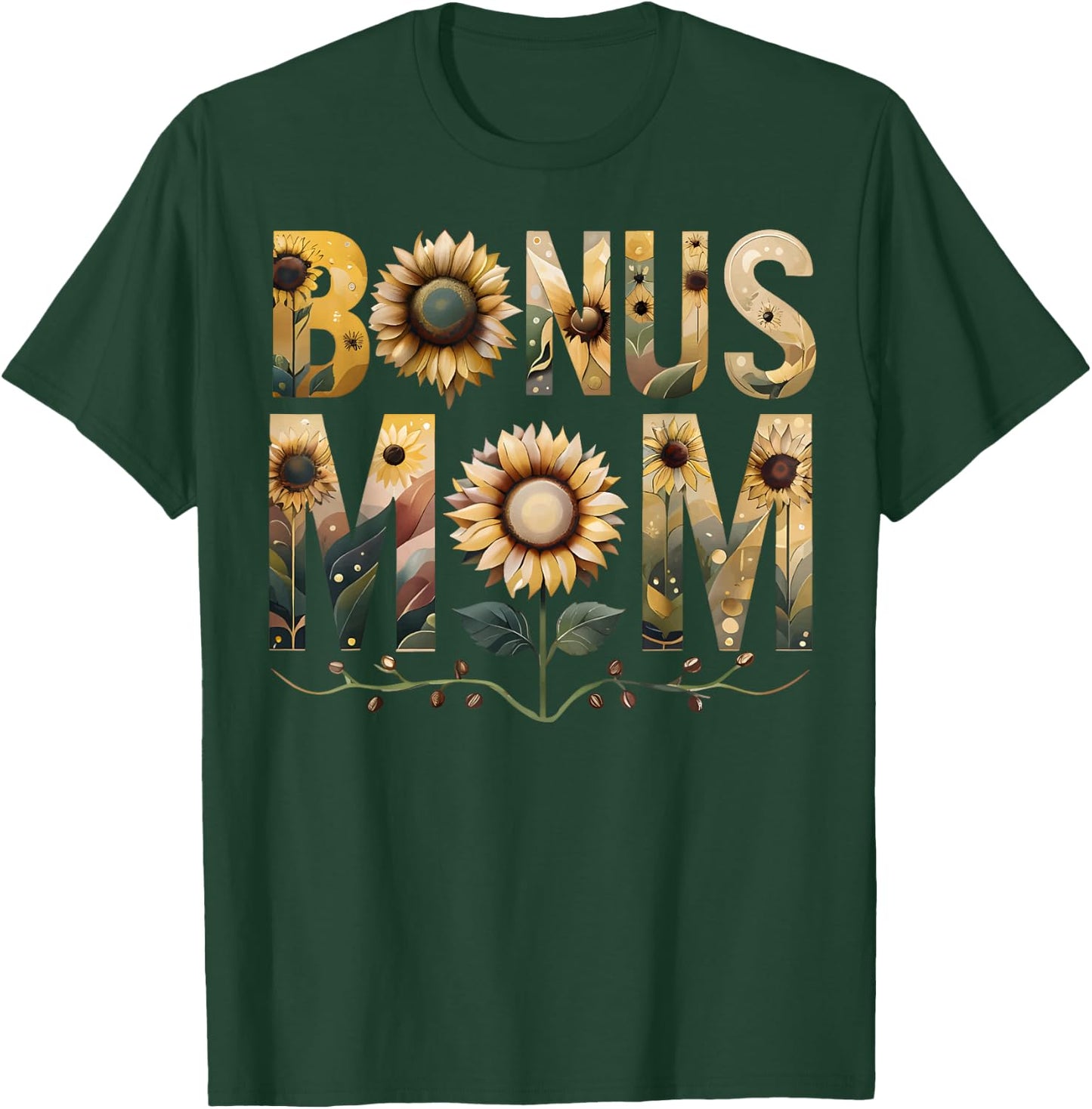 Bonus Mom Sunflower Best Stepmom Unique Stepmother Ideas T-Shirt - T-Shirt | Forest