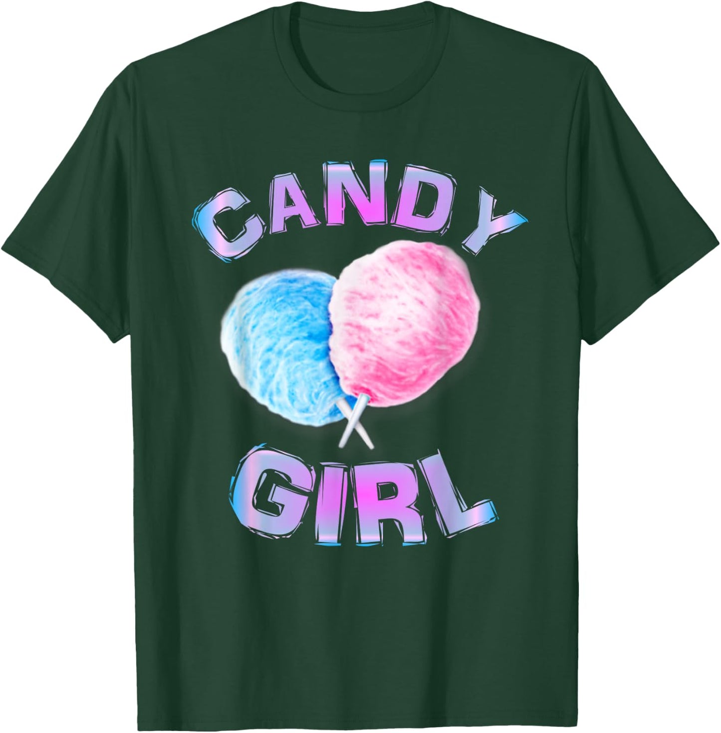 Cotton Candy Girl Cute Fun Girls Juniors Women Ages 3 to 63 T-Shirt - T-Shirt | Forest