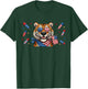 Funny Tiger American USA Flag Memorial Day 4th of July T-Shirt - T-Shirt | Forest