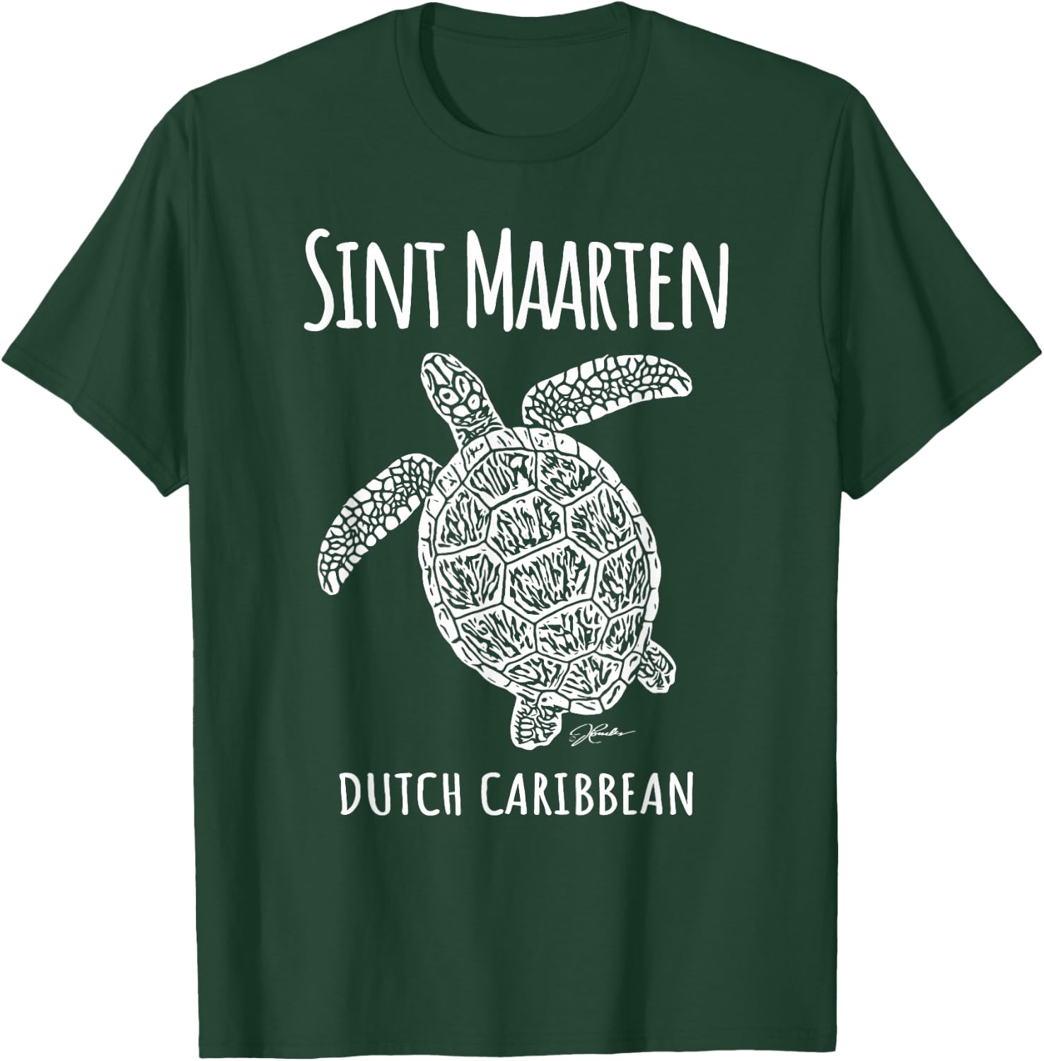 JCombs: Sint Maarten, Sea Turtle, Beach T-Shirt - T-Shirt | Forest