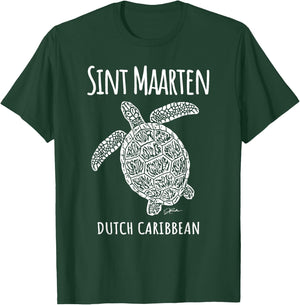 JCombs: Sint Maarten, Sea Turtle, Beach T-Shirt - T-Shirt | Forest
