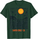 Santa Cruz Surf Wave Vintage Beach Pattern California T-Shirt - T-Shirt | Forest