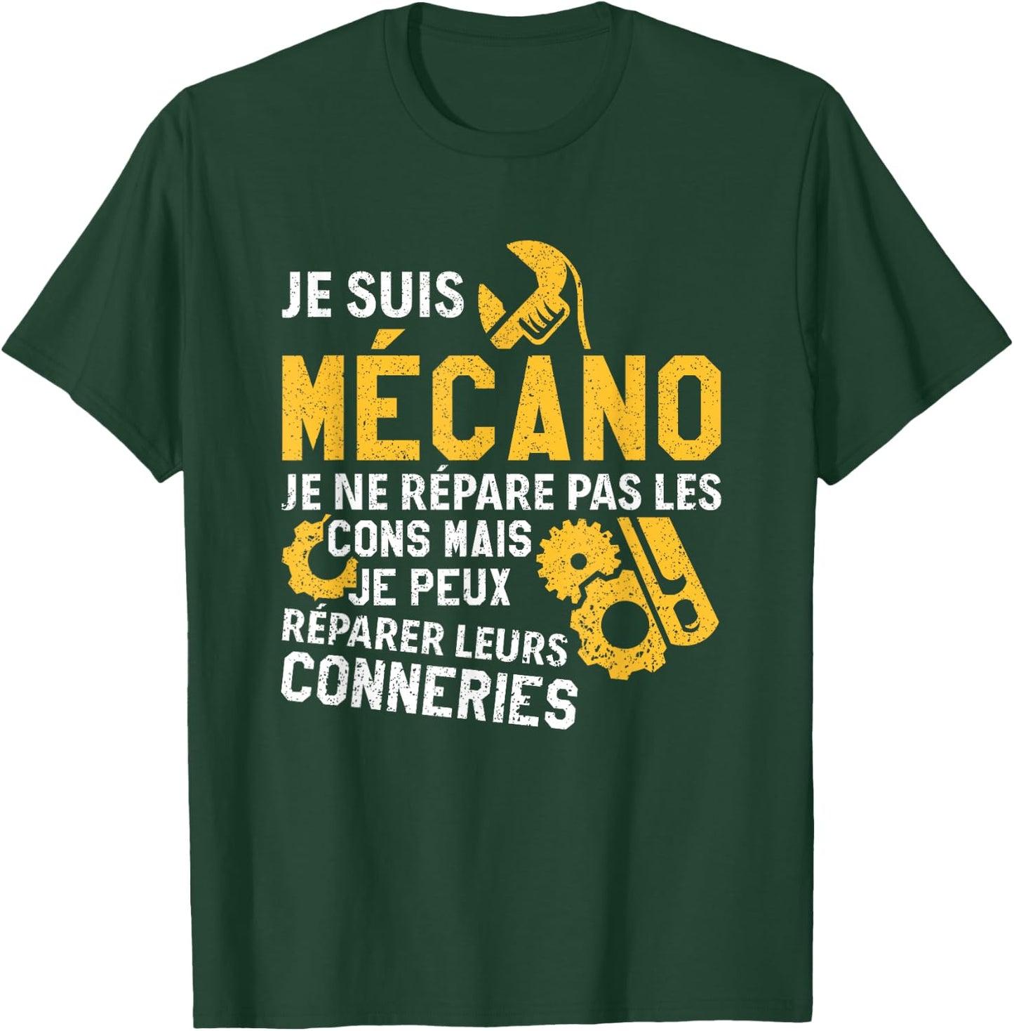 Gift mechanic garage mechanic humour car quote , Black T-Shirt - T-Shirt | Forest