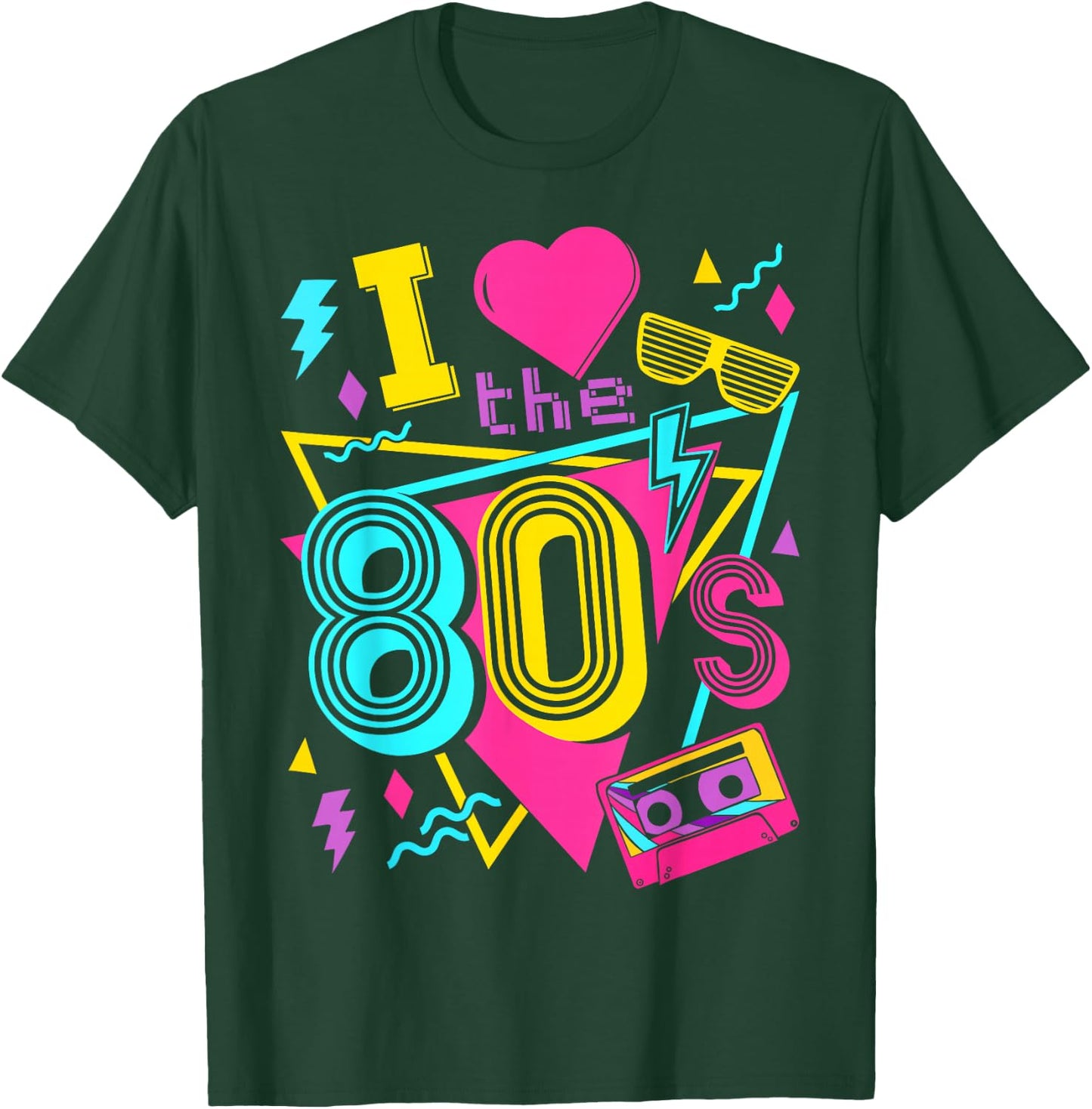 Ich liebe die 80s I Love the 80s , black, s T-Shirt - T-Shirt | Forest
