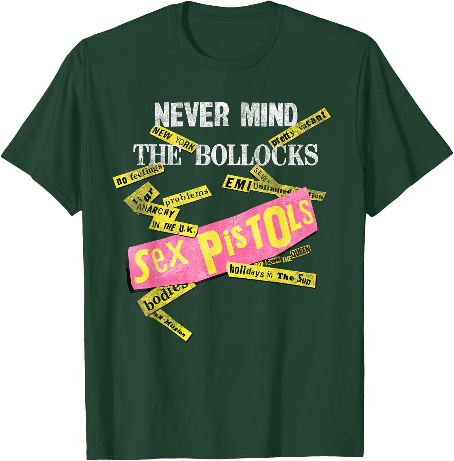 Sex Pistols Official Never Mind The Bollocks Tabs T-Shirt - T-Shirt | Forest