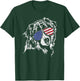 Funny Proud Aussie America Flag dog gift Men Women T-Shirt - T-Shirt | Forest