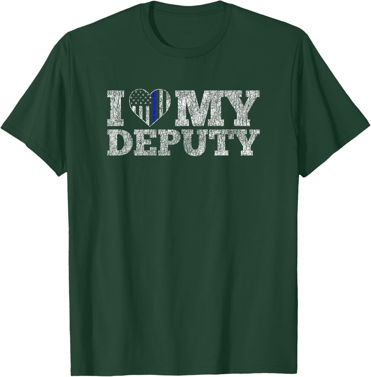 Vintage Retro Love my Deputy Sheriff Wife T-Shirt - T-Shirt | Forest