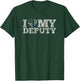Vintage Retro Love my Deputy Sheriff Wife T-Shirt - T-Shirt | Forest