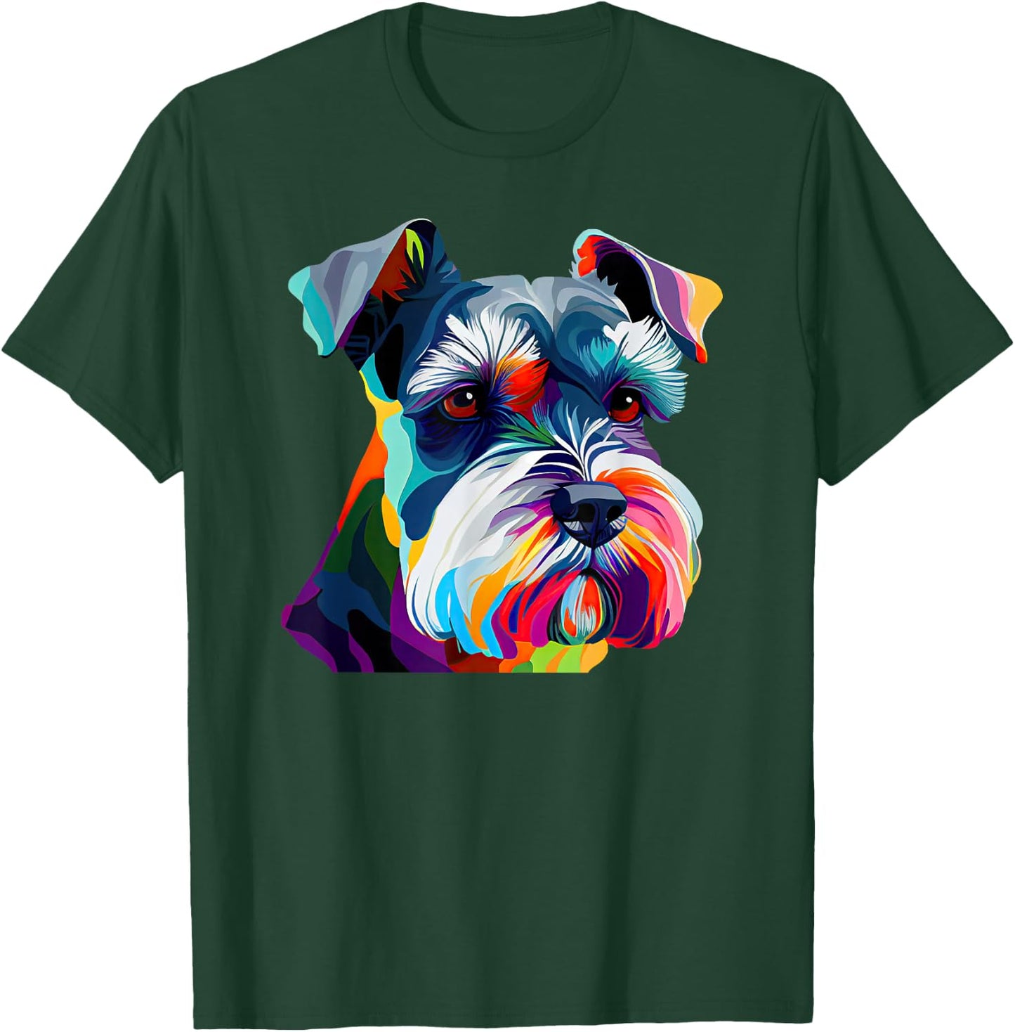 Mini Schnauzer Lover Schnauzer Pop Art Miniature Schnauzer T-Shirt - T-Shirt | Forest