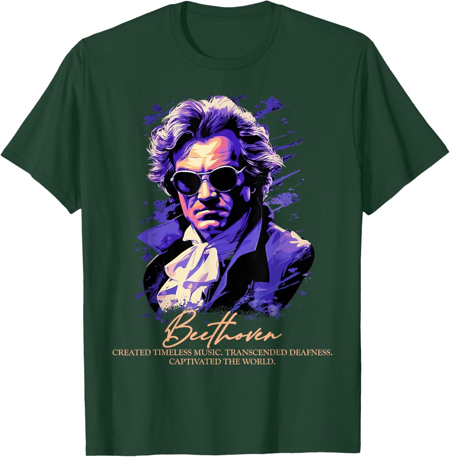 Ludwig van Beethoven Symphony Composer Transcended Deafness T-Shirt - T-Shirt | Forest