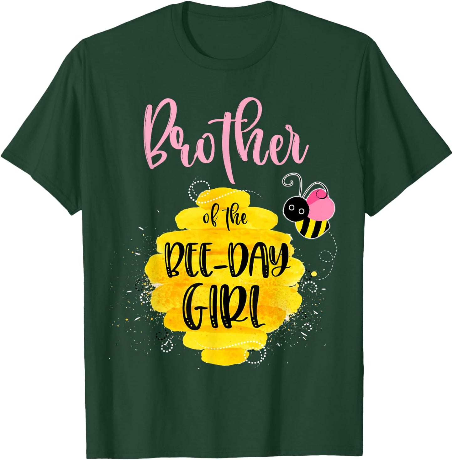 Brother Bee Day Girl Birthday Honeybee Bday Party Family T-Shirt - T-Shirt | Forest