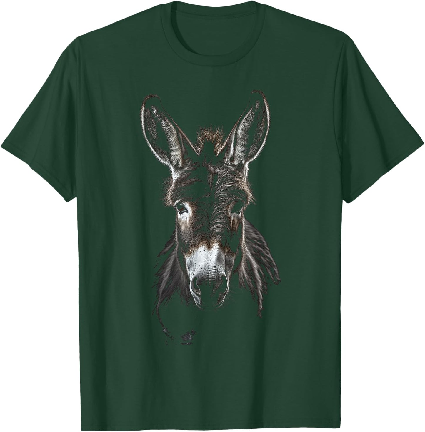 Donkey Animal Zoo Art Donkey , black T-Shirt - T-Shirt | Forest