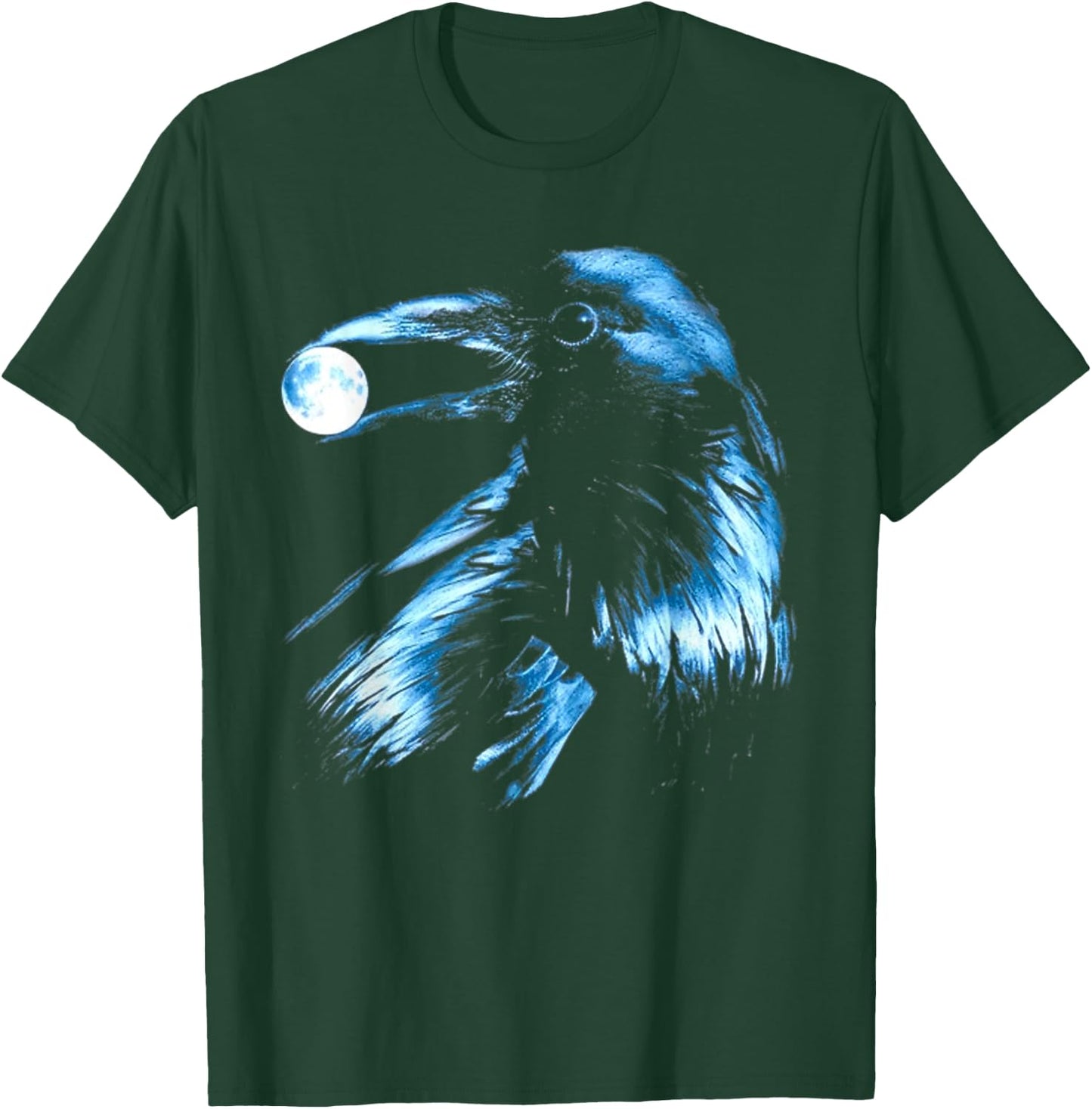 Raven Moon Valhalla North Myths Celtic Symbols T-Shirt - T-Shirt | Forest