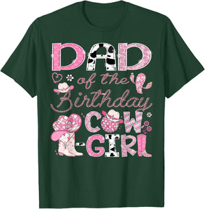 Dad Of The Birthday Cow-Girl Rodeo CowGirl 1St Birthday T-Shirt - T-Shirt | Forest