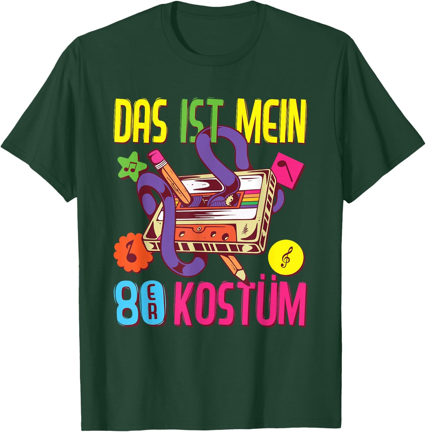 80er Jahre Outfit Damen Herren Das ist mein 80er Kostüm 1980 T-Shirt - T-Shirt | Forest