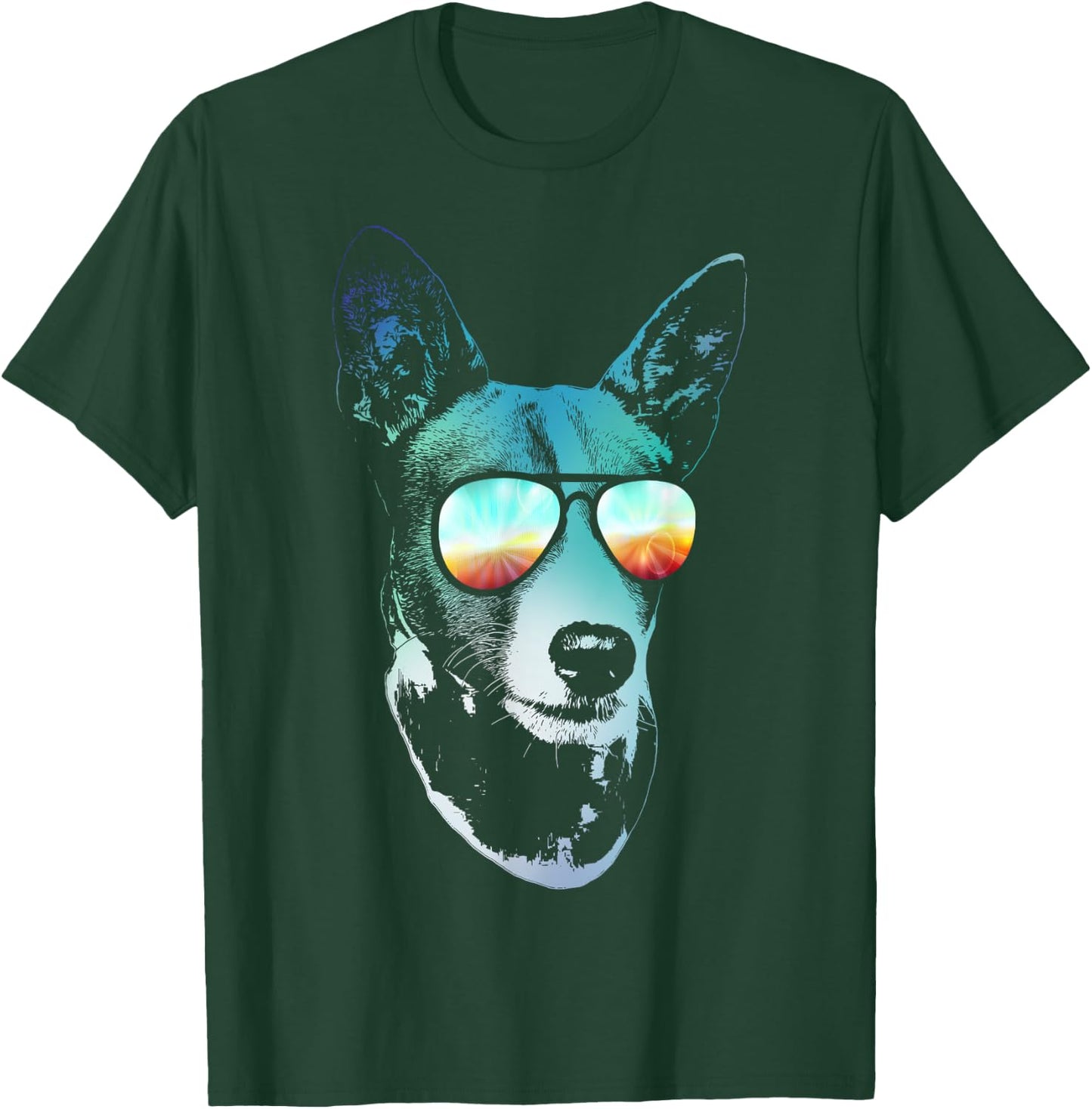 Disco Groovy Basenji Dog Gift T-Shirt - T-Shirt | Forest