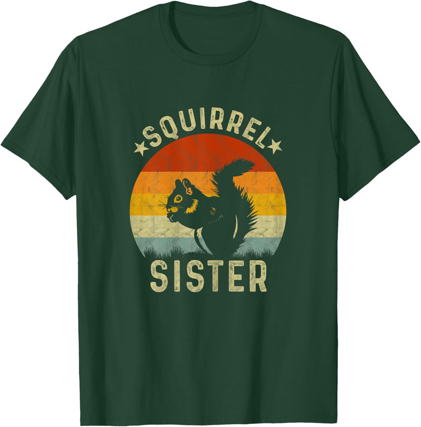 Vintage Squirrel Graphic for Squirrel Lover Sister Retro T-Shirt - T-Shirt | Forest