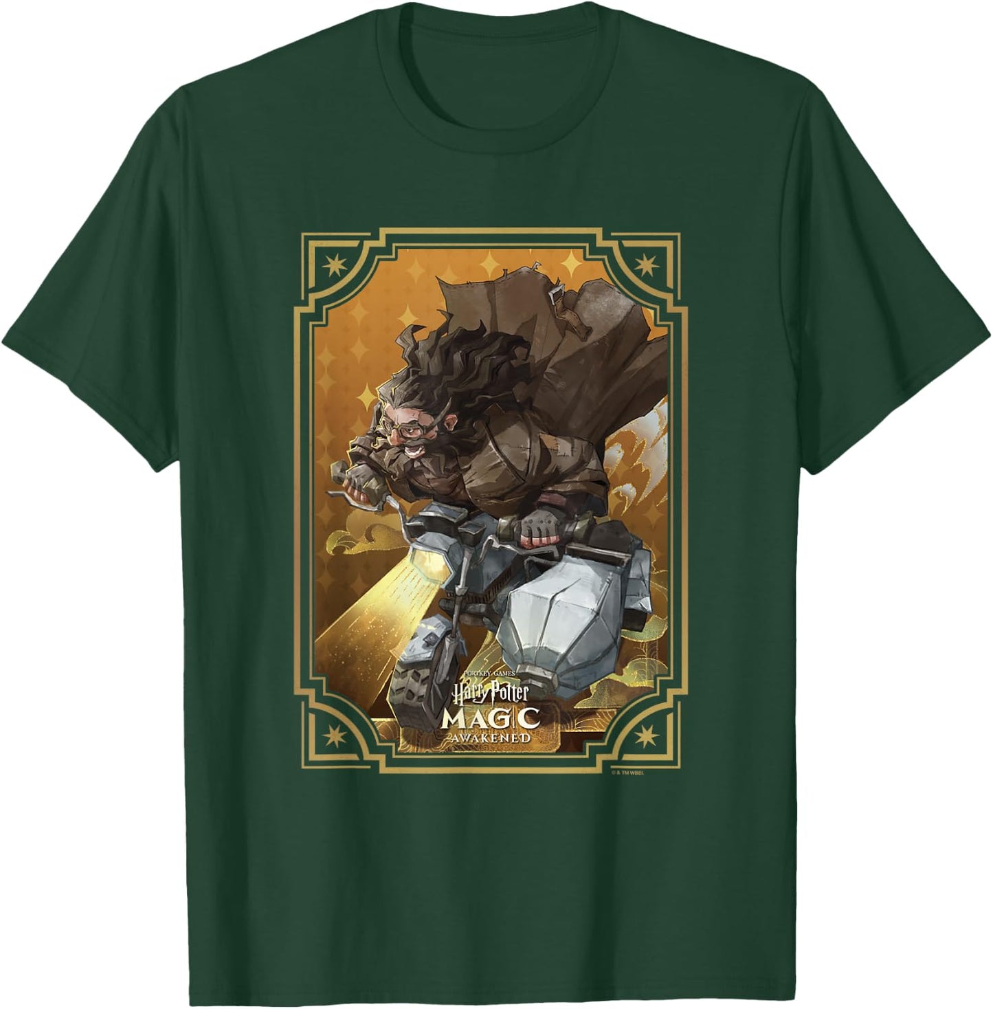 Harry Potter: Magic Awakened Hagrid Motorbike Framed Card T-Shirt - T-Shirt | Forest