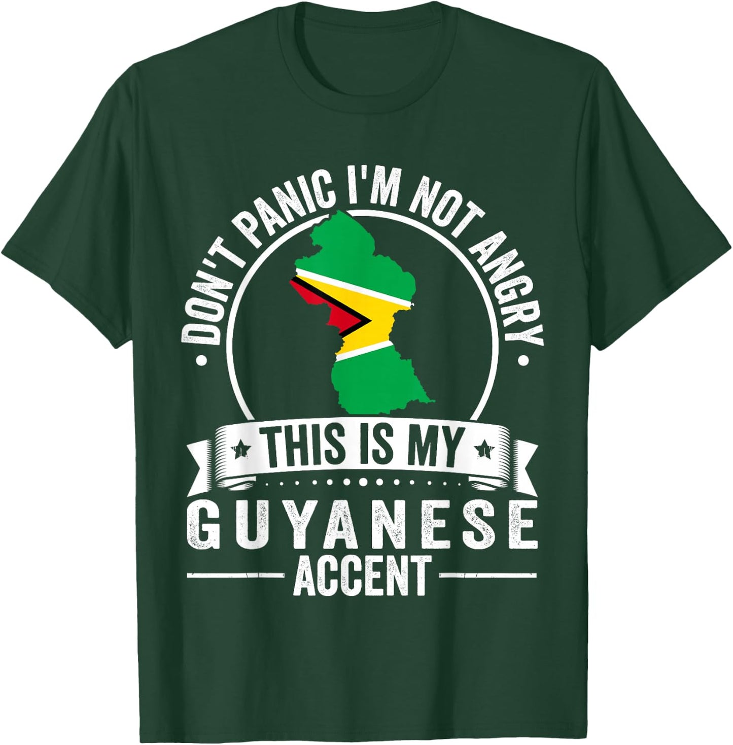 Guyanese Roots Outfit Funny Guyana Heritage Men Women T-Shirt - T-Shirt | Forest