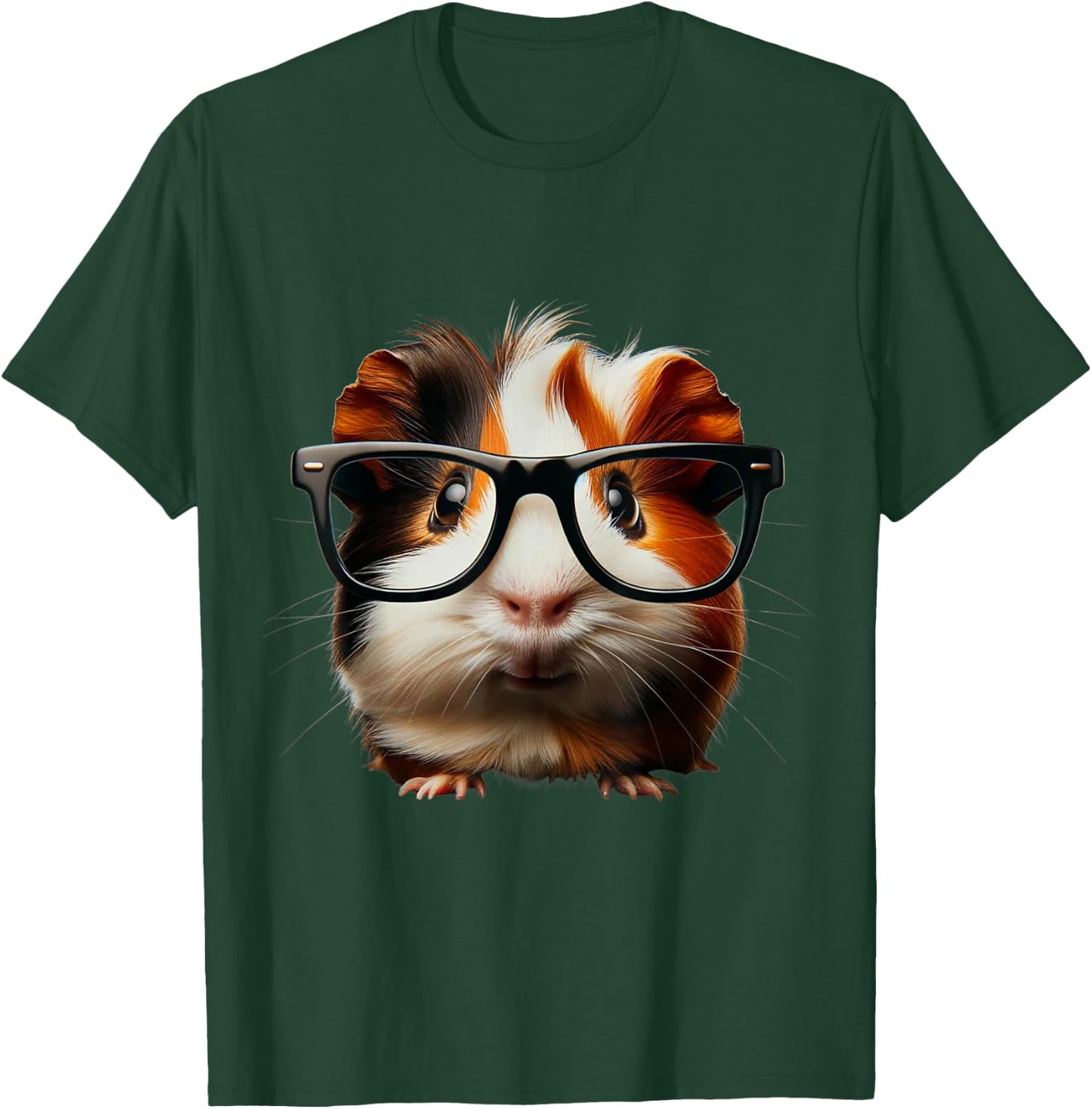 Niedliches Meerschweinchen mit Brillendesign T-Shirt - T-Shirt | Forest