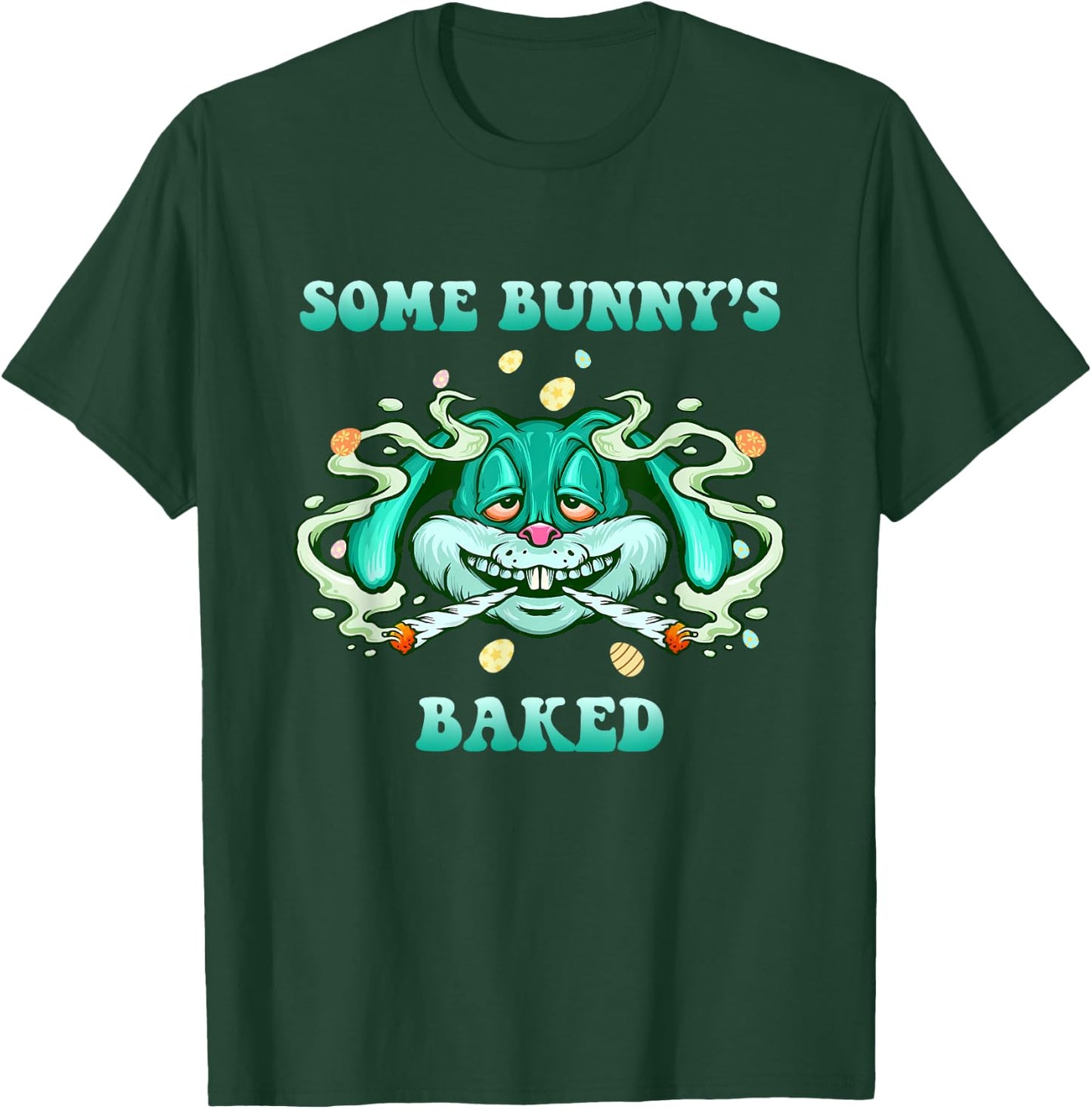 Stoned Easter Bunny With Joint 4/20 Marijuana Easter 420 Day T-Shirt - T-Shirt | Forest