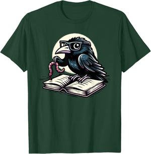 Edgar Allan Poe Raven Gothic Literature Macabre Poetry T-Shirt - T-Shirt | Forest