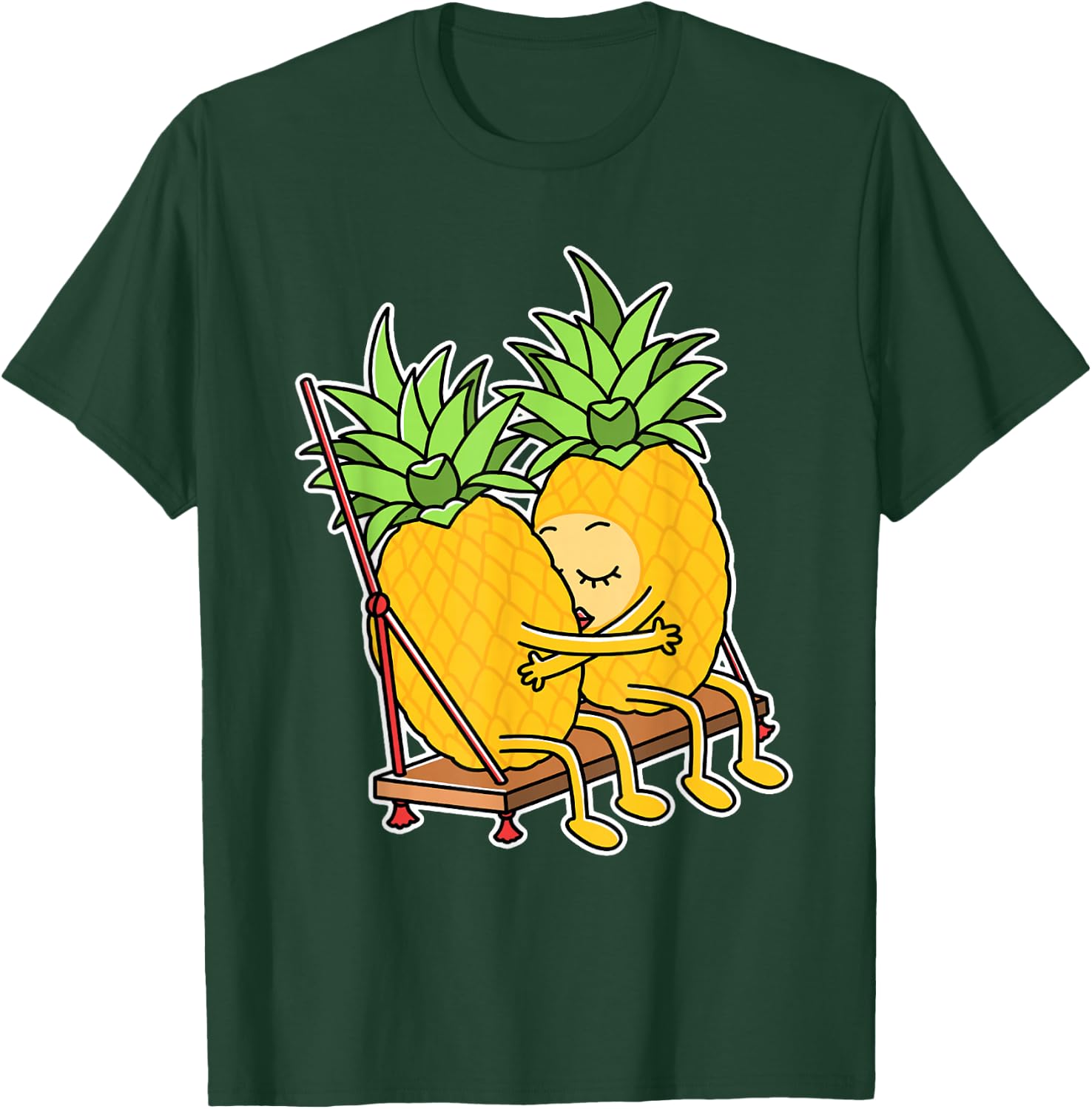 Pineapple Swinging T-Shirt - T-Shirt | Forest
