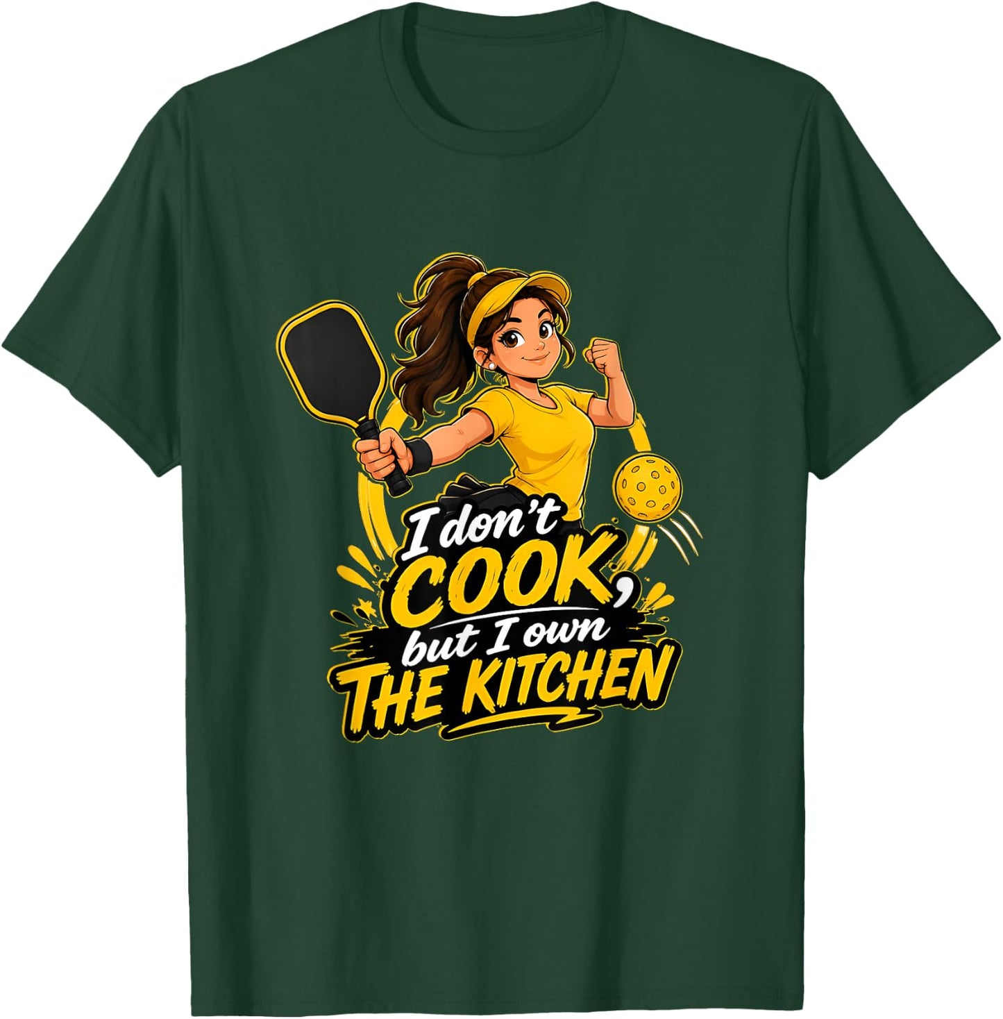 Funny Pickleball Shirts Dink Player Kitchen Joke Funny Meme T-Shirt - T-Shirt | Forest