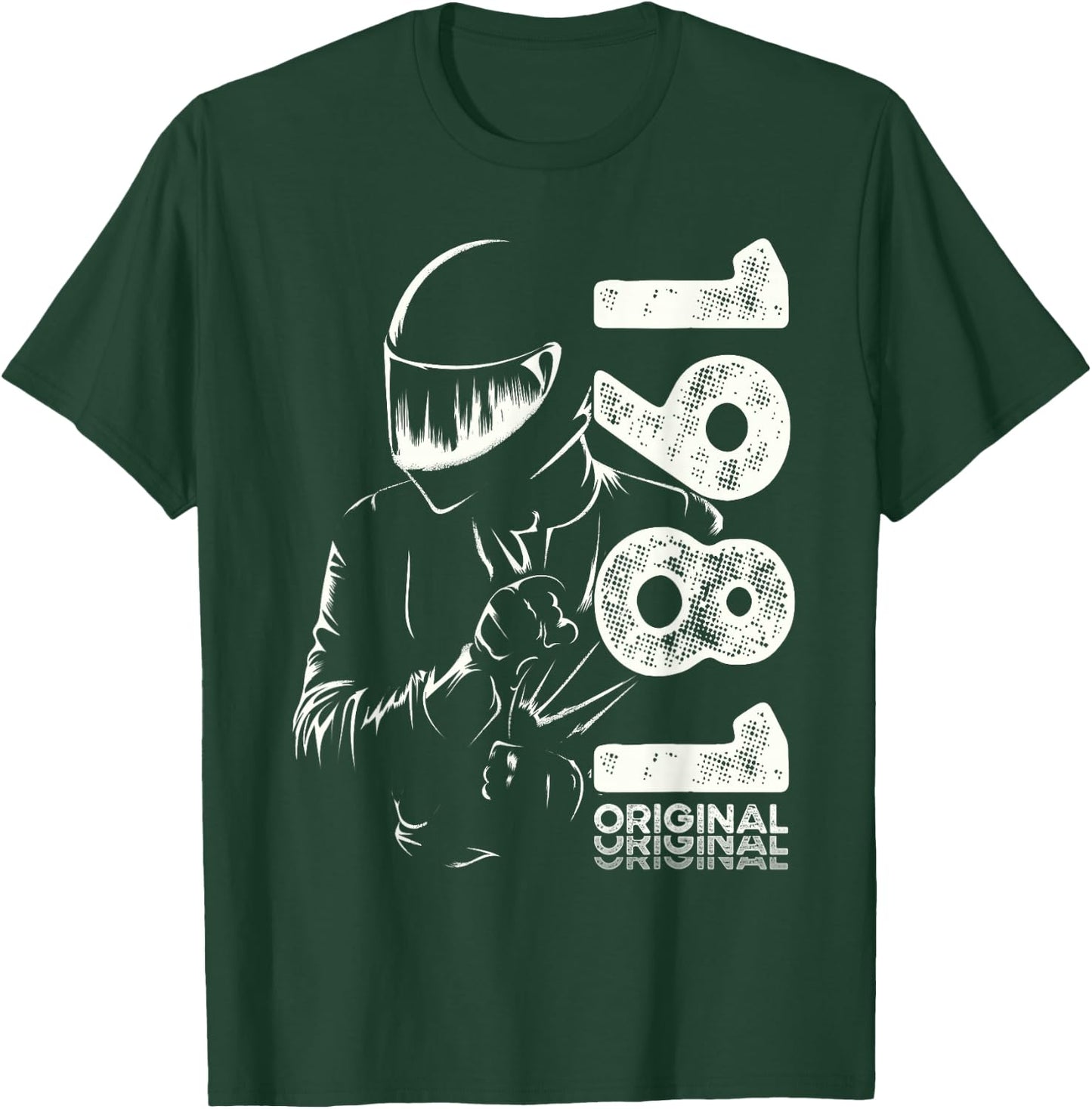 43rd Birthday Man Motorcycle Biker Biker 1981 T-Shirt - T-Shirt | Forest