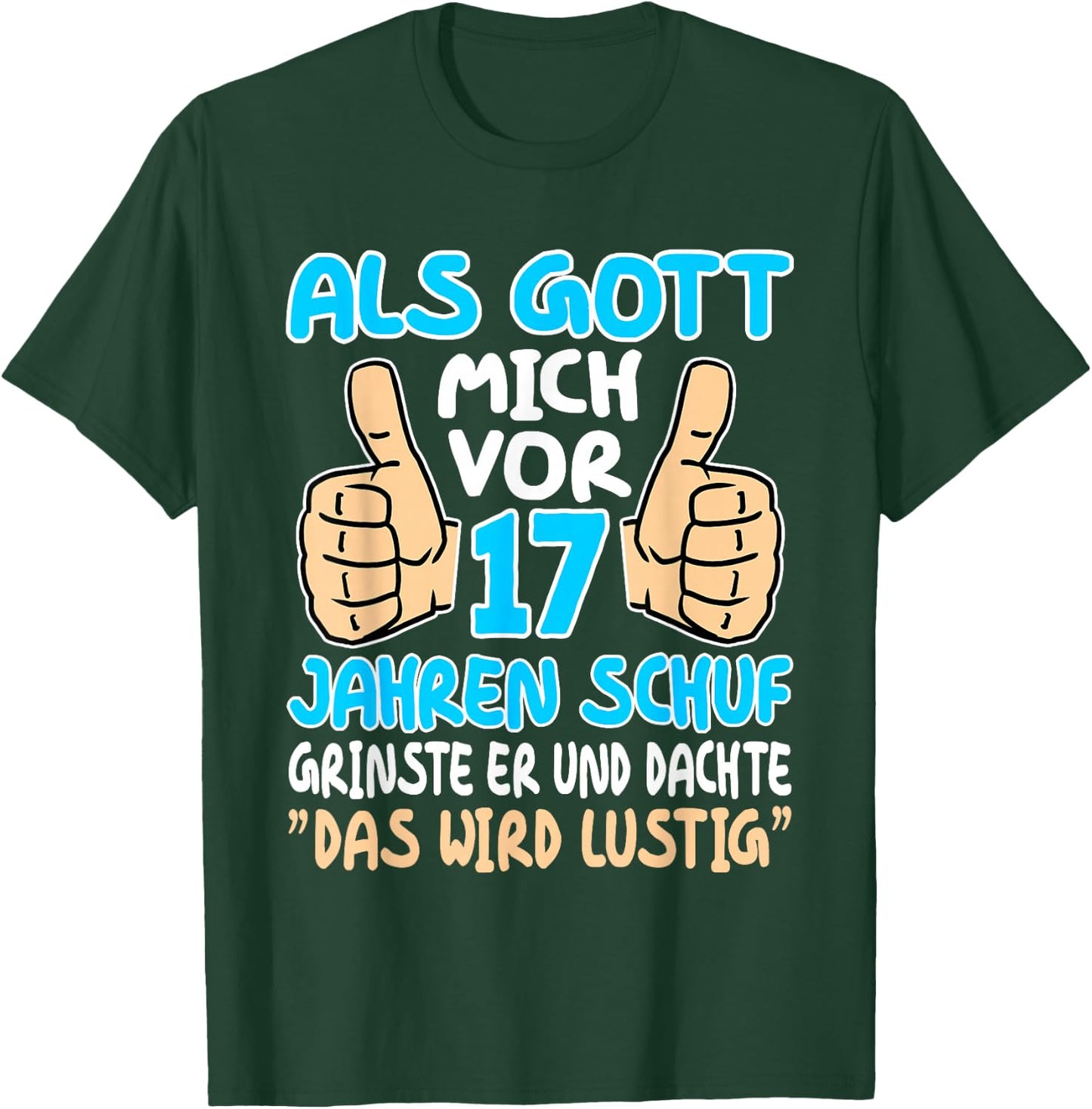 17th Birthday 17 Years Boy Girl Teenager 17 Years Old , black, s T-Shirt - T-Shirt | Forest