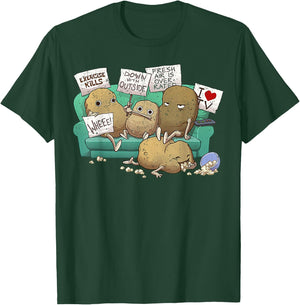 Vintage Couch Potato Club T-Shirt - T-Shirt | Forest