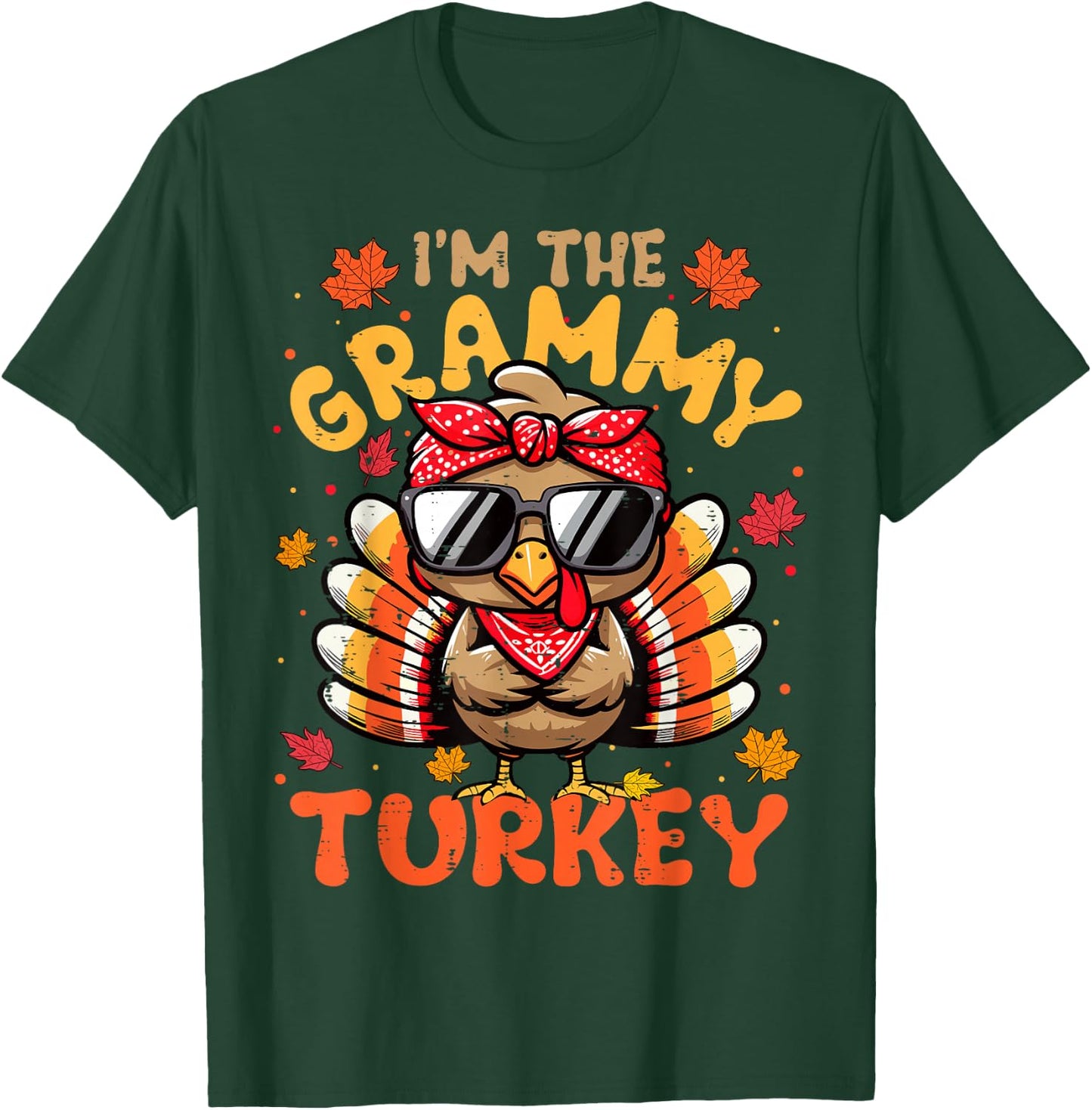 I'm the Grammy Turkey Matching 2024 Family Thanksgiving T-Shirt - T-Shirt | Forest