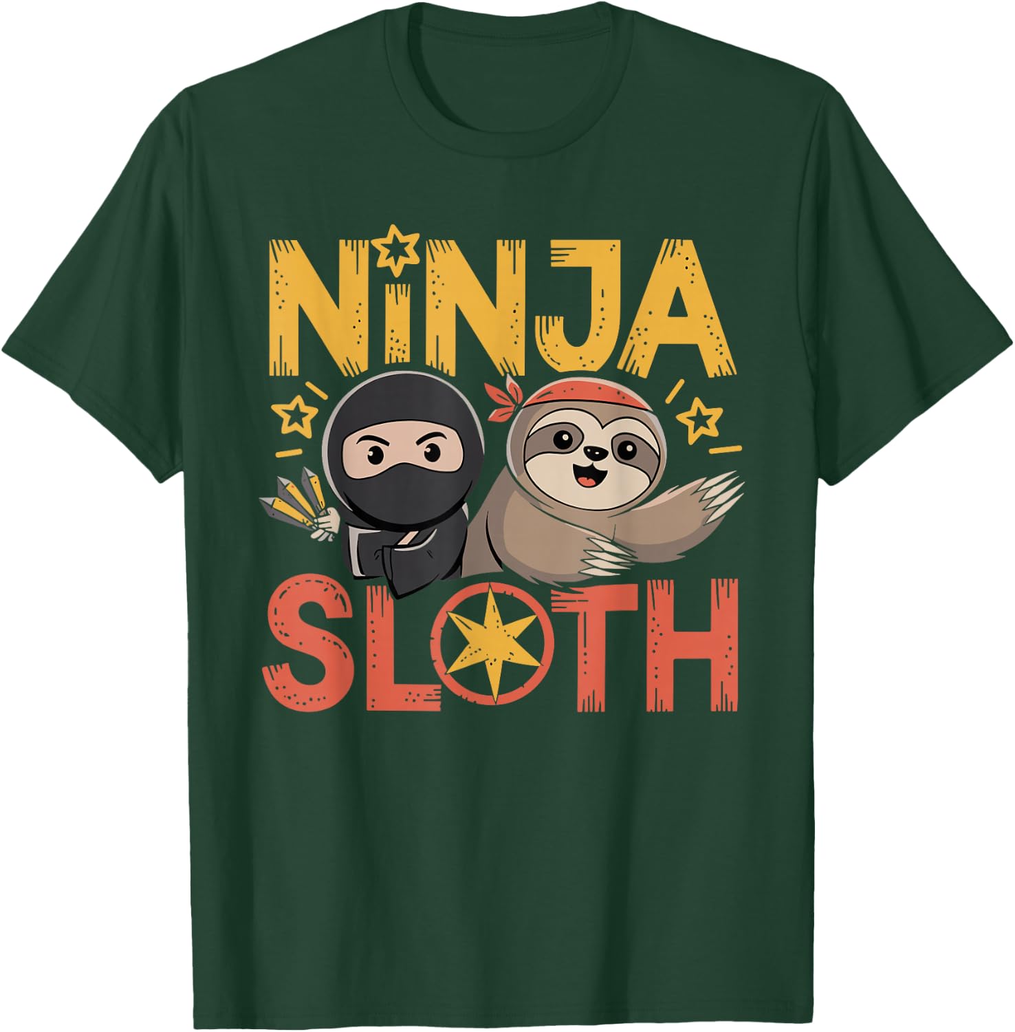 Ninja SLOTH SLOTH Ninja T-Shirt - T-Shirt | Forest