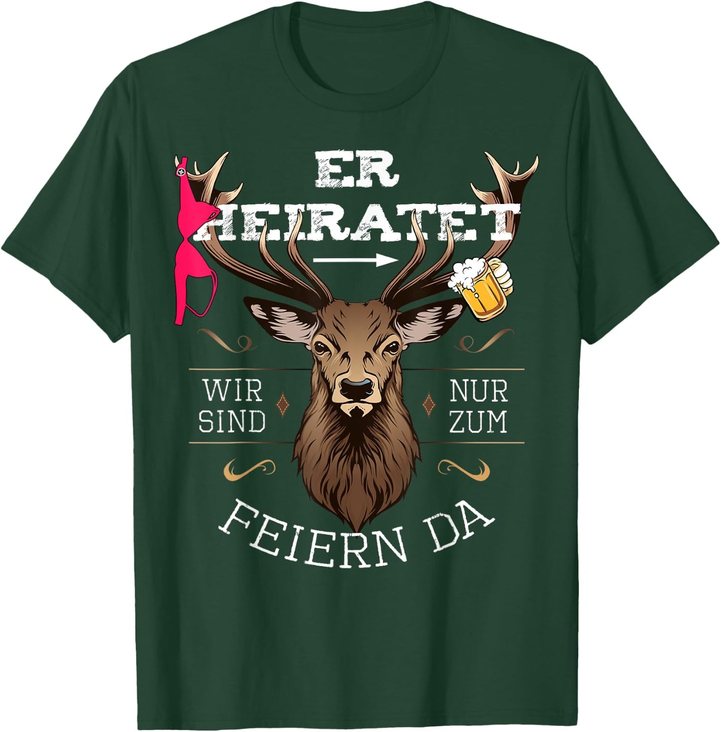 JGA Männer Junggesellenabschied Polterer Poltern T-Shirt - T-Shirt | Forest