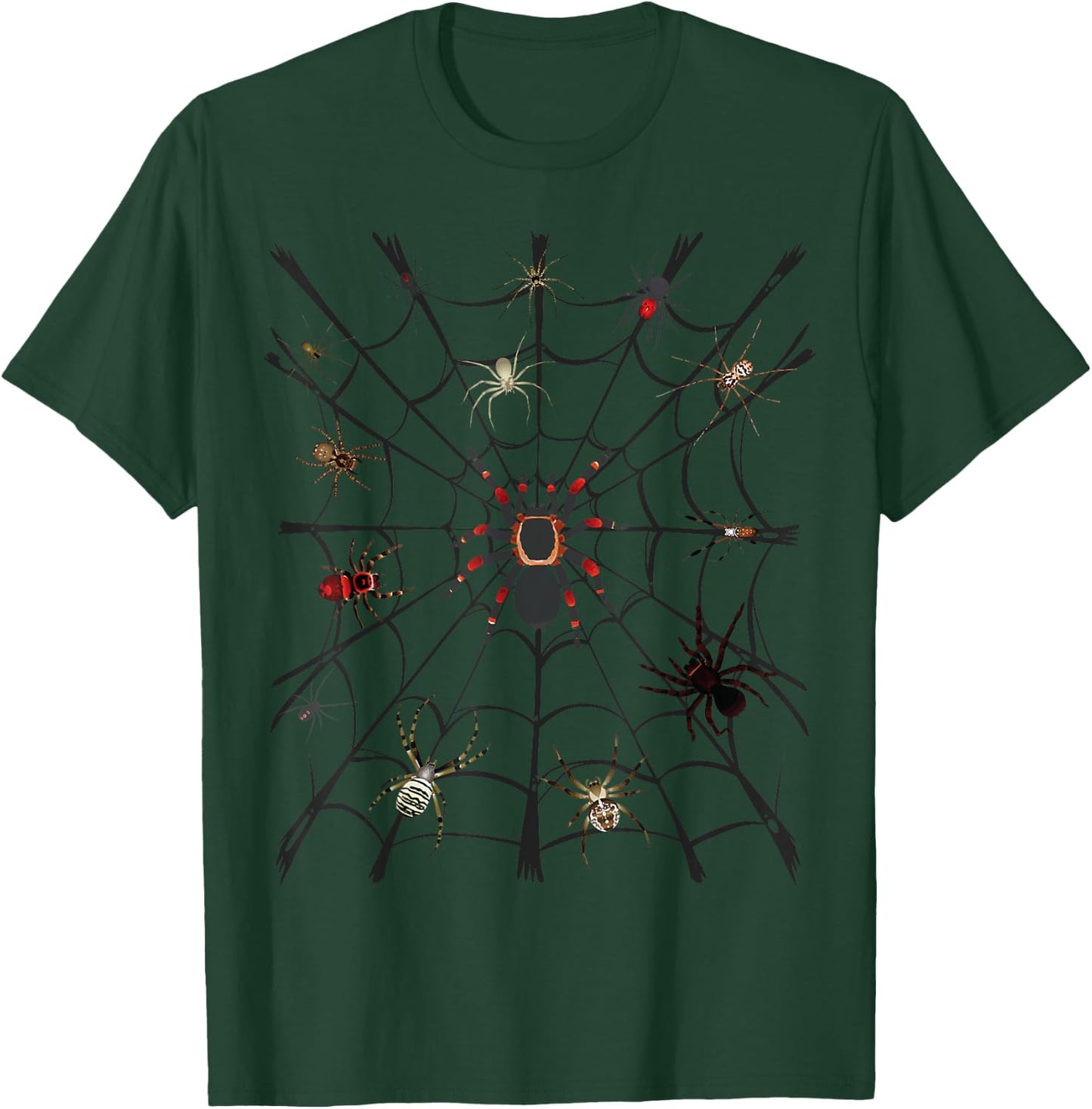 Cool Spider Women Arachnid Spooky Scary Halloween T-Shirt - T-Shirt | Forest