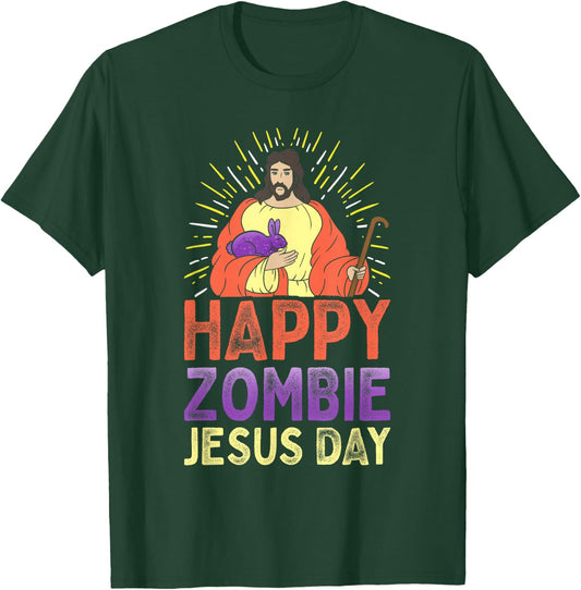 Cute Happy Zombie Jesus Day Easter Bunny Women T-Shirt - T-Shirt | Forest