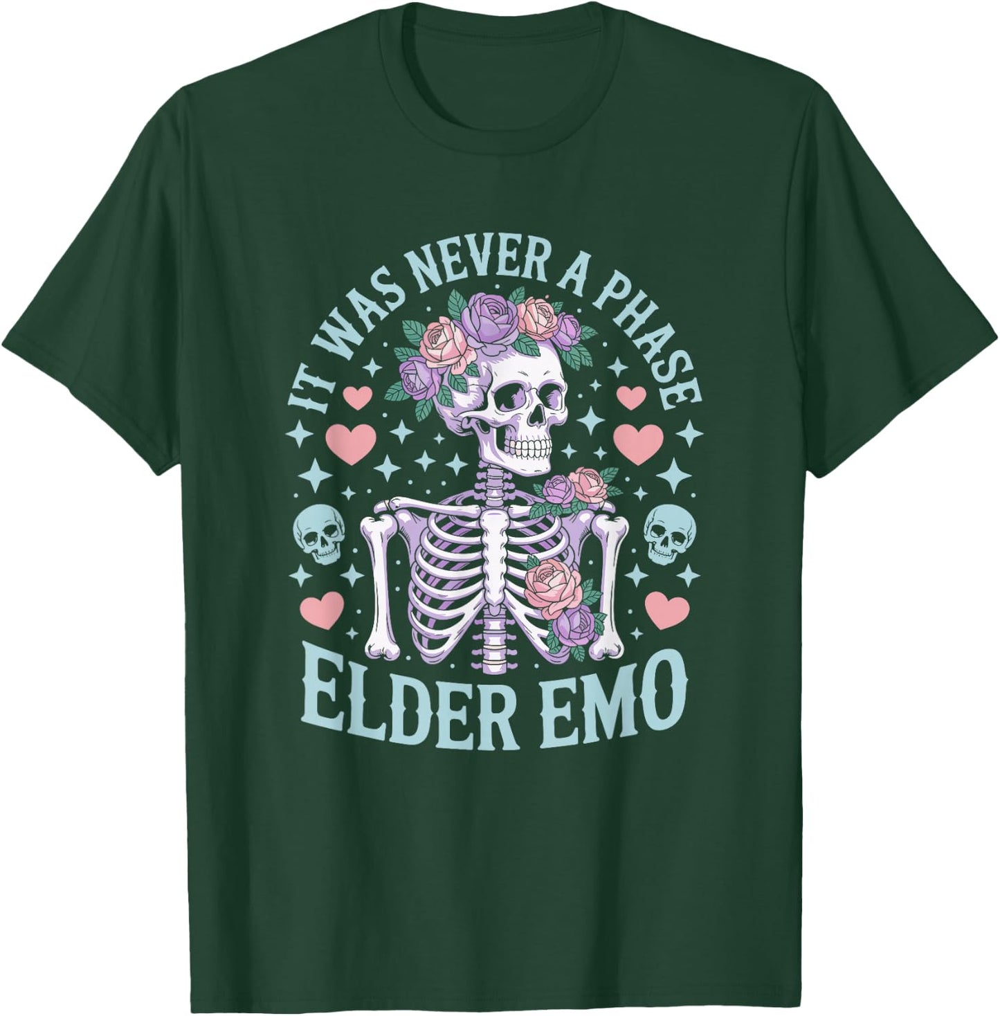 Elder Emo Club It was Never A Phase Sarcastic Millennial Pun T-Shirt - T-Shirt | Forest
