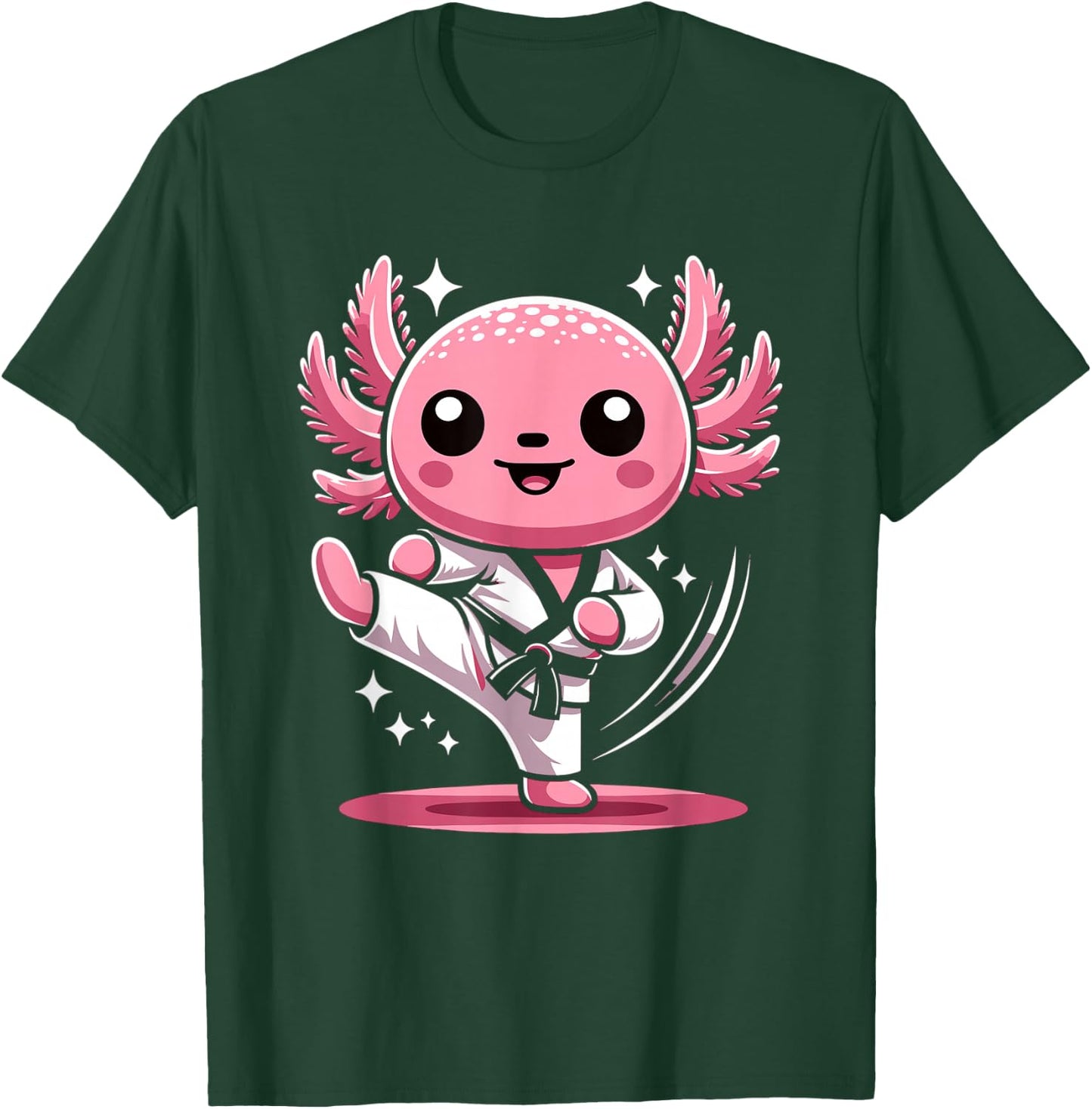 Karate Axolotl Martial Arts Taekwondo Kickboxing For Boys T-Shirt - T-Shirt | Forest