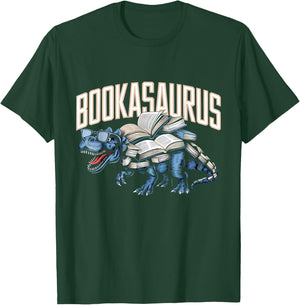 Book Dinosaur Bookworm T-Rex Dino Reading Books Funny Book T-Shirt - T-Shirt | Forest